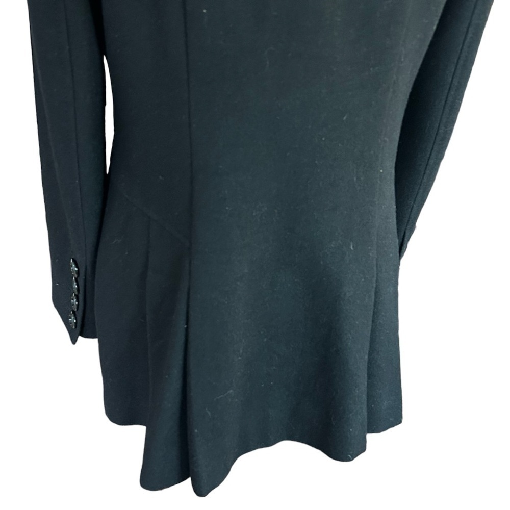 Guess Pea Coat Black Pleated Large Collar Size Large - Picture 5 of 8